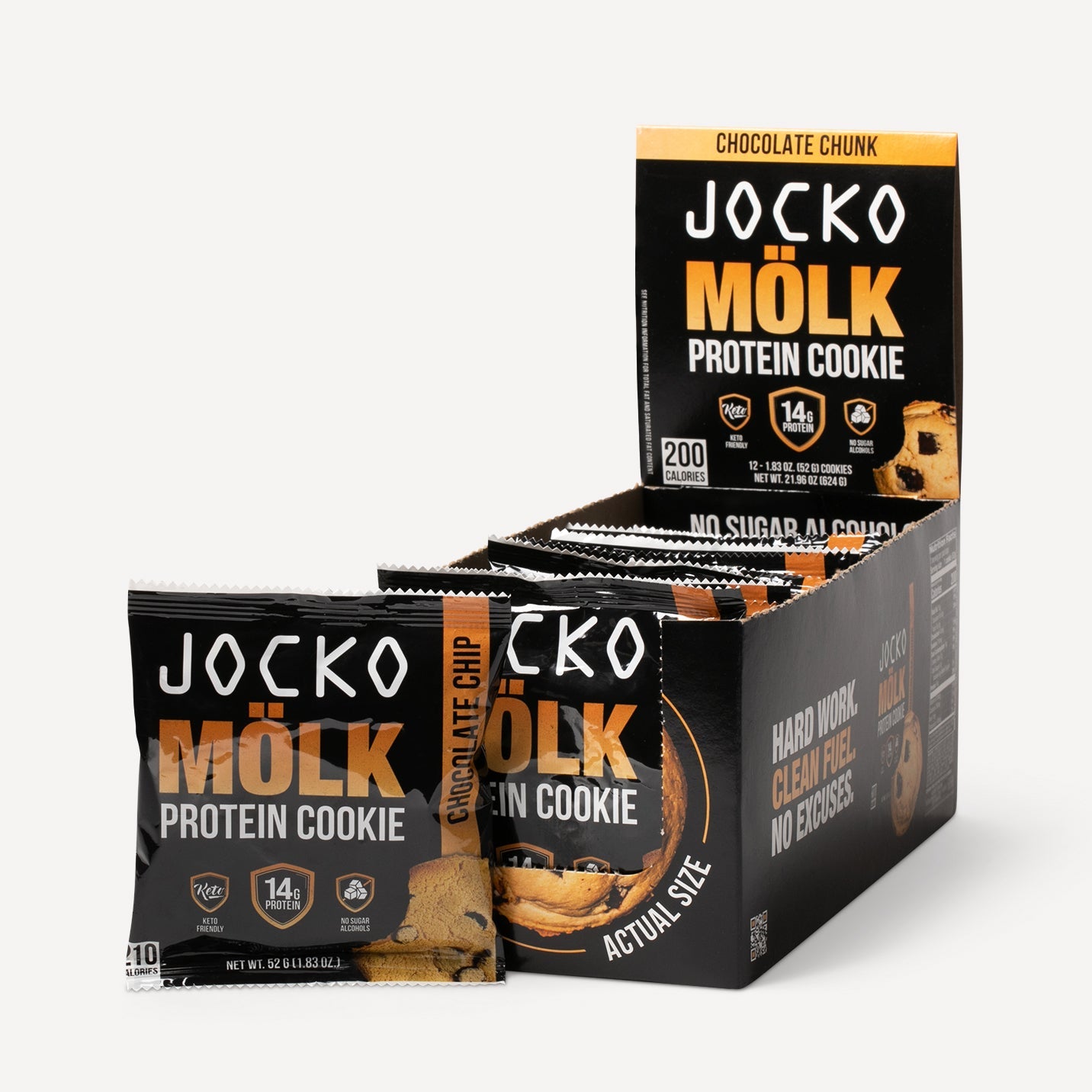 JOCKO MÖLK Chocolate Chip Protein Cookies - 12 pack